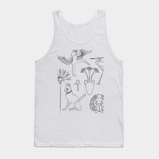 Egyptian Abstract Art (black) Tank Top